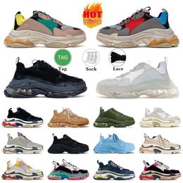 Designer Triple s Casual Shoes Women Men Cloud White Black Green Pink Navy Red Sports Runners Trainers Leather Mesh Low Top Fashion Sports Platform Sneakers Size 36-45
