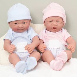 Dolls 35CM 14inch Baby Dolls Cute Soft Silicone Baby Reborn Baby Doll Toys For Children Girls Gifts Lifelike Full Body Girl Dolls 231218