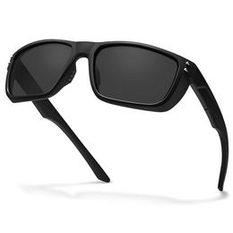 Occhiali da sole polarizzati classici di marca Carfia da uomo, occhiali da sole sportivi da esterno, design quadrato, tonalità avvolgenti, lenti a specchio maschili eyew297A