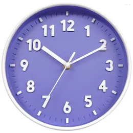 Wall Clocks 8 Inch 3D Number Clock Cute Mounted Non-Ticking Round Battery Operated Colorful Silent Children