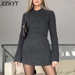 Women s Autumn Vintage White Knit Mini Dress Elegant Spring O Neck Long Sleeve Female Pretty Casual Party Dresses Clothing 2023 231020