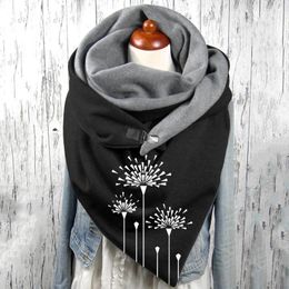 Berets Lightweight Blanket Scarf Women Feather Vintage Print Boho Shawls Wraps Winter Warm Short Scarves Neck Silk Echarp