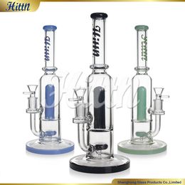 Hittn Glass Bong 420 Water Pipe11.2 Inches Showerhead Percolator Bong Straight Tube Thick Glass High Quaity Smoking Water Bong 2024 New