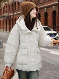 Women's Trench Coats Winter Jackets For Women Chaquetas Para Mujeres 2023 Oversize M-4XL Warm Hooded Parkas Loose Black Down Cotton