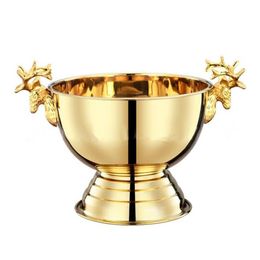 304 stainless steel deer head ear cooler gold silver champagne ice bucket champagne ice bowl307z