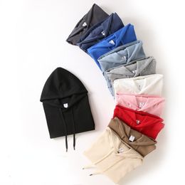 Hooded hoodies, autumn and winter solid Colour casual hoodies, sports American heavyweight high street loose couple men and women's outerwear trend