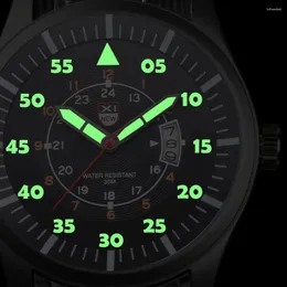Wristwatches Top Men'S Watch Minimalist Canvas Luminous Military Quartz Black Dial Date Luxury Sports Reloj