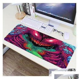 Mouse Pads Wrist Rests 80X30Cm Xl Lockedge Large Gaming Pad Computer Gamer Keyboard Mat Hyper Beast Desk Mousepad For Pc Drop Deli Dhfkv