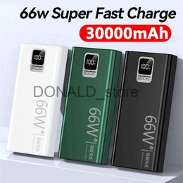 Cell Phone Power Banks 30000mAh Power Bank 66W Digital Display PowerBank Super Fast Charging Portable External Battery For iPhone Huawei Xiaomi Samsung J1220