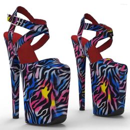 Sandals LAIJIANJINXIA 20CM/8Inch PU Upper Sexy Exotic Women/Girl Platform Fashion High Heels Pole Dancing Shoes 007