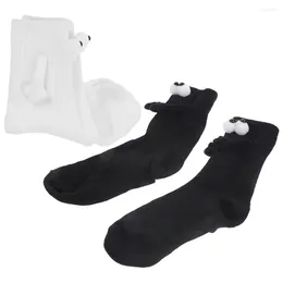 Women Socks 2 Pairs Hand Holding Sports Men Cotton Mens Novelty Fitness Unisex Couple Hands Women's