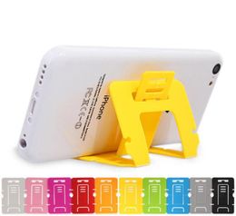 1000pcslot Plastic Portable Foldable Card Universal Mini Foldable Mobile phone Holder Stand9806709