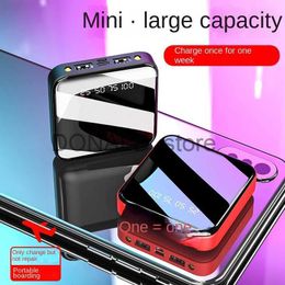 Cell Phone Power Banks Mini compact mirror power bank with 100000mAh large capacity portable mobile power gift smaller and larger capacity J231220