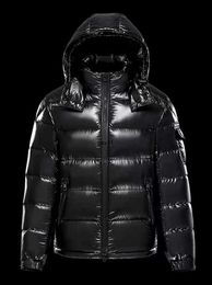 Men's Down Parkas Mens Designer Winter Monc Puffer Short Glossy Down Jacket Hooded Couple's Stylish and Versatile Bread Suit Solid Thd5