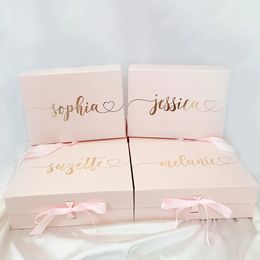Custom Wedding Bridesmaid Gift Box With Ribbon Hen Party Decorations Will You Be My Bridesmaid/Maid of Honour Bachelor Gift Box 231220