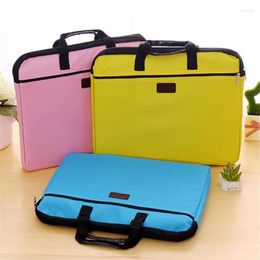 Briefcases Portable Document Bag Canvas A4 Office Zipper Large Capacity Men Women Handbag Multi-layer Information Briefcase Meeting