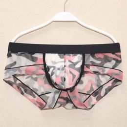 Underpants Mens Printed G-String Briefs Triangle Pants Bikini Sexy T Back Panties Sissy Lingerie Cock Big Pouch Gay Male Underwear