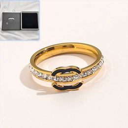 New Luxury Cluster Ring Classic Style Charm Crystal Rings 18K Gold Plated jewelry Boxs Packaging Spring Romantic Women Love Gift Ring