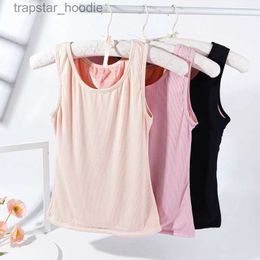 Women's Tanks Camis New Autumn Winter Velvet Warm Vest Women Thermal Sleless T-shirt Undershirt Plush Thicken Tank Top Soft Intimate Underwear L231220