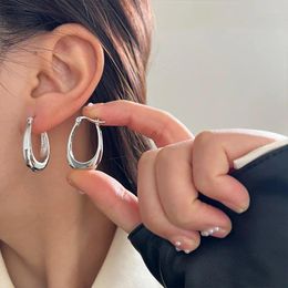 Hoop Earrings Women's Metal Water Drop Shape Ear Ring Circle High Sense Niche Design Hoops Jewellery For Women In Trending