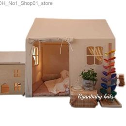 Toy Tents INS kids removable curtain tent reading corner baby indoor dollhouse play tent Q231220