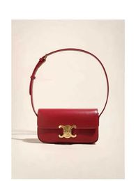 Celins's Luxury Brand Shoulder Bag Designer Arc de Triomphe Classic red Triumphal bag Bride Red wedding 2023 new one shoulder With Real Logo