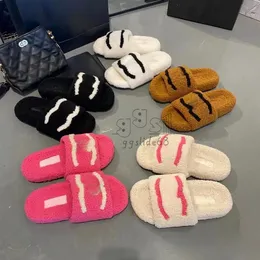 Designer Shoe Slippers Woolskin Sheepskin Insole Slides Sandals Flat Slipper Designers Women Soft Winter Plush Fur Oran Rubber Sole