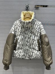 Milan Runway Women's Down & Parkas 2023 New Winter Stand Collar Long Sleeve Brand Same Style Coats Women's Designer Jackets 1220-9