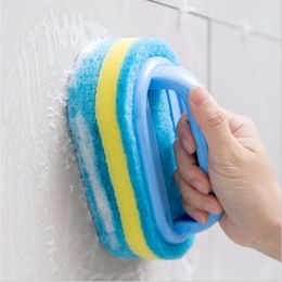 Upgrade Kitchen Bathroom Toilet Cleaning Brush Sponge Glass Wall Cleaning Brushes Handle Sponge Ceramic Window Slot Clean Brushes Tools