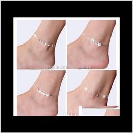 925 Sterling For Women Ladies Girls Unique Nice Sexy Simple Beads Chain Anklet Ankle Foot Jewellery Gift Jafjo Famob223b