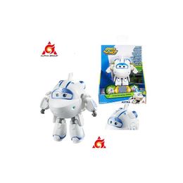 Transformation Toys Robots Super Wings 5 Inches Dizzy Donnie Deformation Airplane Robot Action Figures Animation Kid Drop Delivery Gif Dhuey