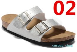 Designer-n Double Buckle Famous style Summer Beach design shoes Top Quality Genuine Leather Slippers