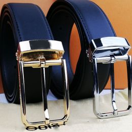 Men High Quality Genuine Leather Belt Luxury Designer Belts Needle Buckle Gold and Sliver Men Cowskin Fashion Strap Male Jeans For man Cowboy Suit Pant