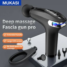 Full Body Massager MUKASI Extended Massage Gun LCD Electric Fitness Massager Deep Tissue Muscle Massage for Full Body Back and Neck Pain Relief 231220