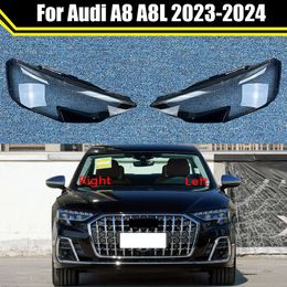 Auto Light Lamp for Audi A8 A8L 2023 2024 Car Headlight Cover Lens Glass Shell Front Headlamp Transparent Lampshade Lampcover