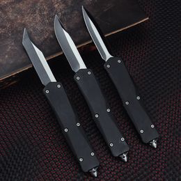 Troo Series Knife Combat Micro OTF Tech Knife Don Black Double Edge D2 Blade EDC Self Defense Tactical Pocket knives Large Size