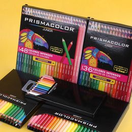 Crayon Prismacolor 12243648 Colours Oil Coloured Drawing Pencil Set Wood Colour Pencils for Sketch School Student Art Supplies Crayons 231219