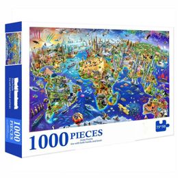 3D Puzzles 7550cm Adult 1000 Pieces Jigsaw Puzzle World Landmark Beautiful Landscape Paintings Stress Reducing Toys Christmas Gifts 231219