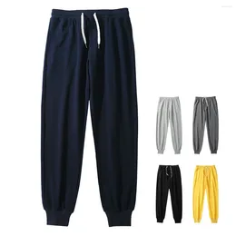 Men's Pants Casual Men Sweatpants Premium Cotton Fashion Youth Sport Jogger Stretch Waist Drawstring Daily Small Feet Trousers