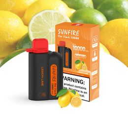 Sunfire 10K 10000 puffs Germany Israel Greece Electronic Cigarettes Disposable E-cigarette Vape Pen Device Rechargeable Battery Prefilled Vape No Leaking Box Bar