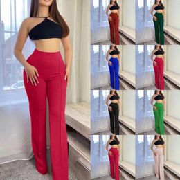 Women's Pants Solid Colour Casual Tall Trouser For Women Business Womens Leggings Stretchy Work