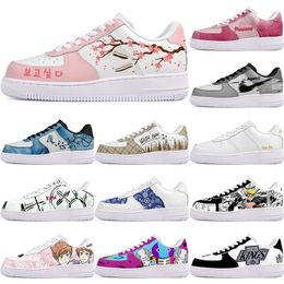 DIY exquisite shoes beautiful autumn mens Leisure shoes for men women casualplatform Classic graffiti trainers comfortable dark purple sneakers