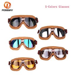 Motorcycle Motorcross Goggles Retro Motorbike Helmet Pilot Glasses Outdoor Sunglasses Dirt Bike Ski Goggles Motor Accessories 231220