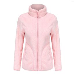 Women's Jackets Winter Jacket 2023 Vintage Clothes Top Faux Fur Plush Bomber In Outerwears Female Clothing Pink Body Padding