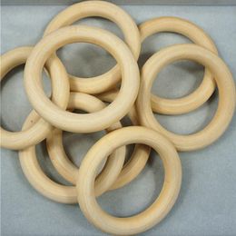 200pcs Good Quality Wood Teething Beads Wooden Ring Beads For DIY Jewellery Making Crafts 15 20 25 30 35 mm279S