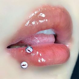 Midouzi Anti Allergy Internal Thread Sparkling Diamond Sweet Spicy Girl Earbone Nail Lip Ring Small and Non Conforming Style