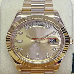 Original box certificate Mens Watches II 218238 Champagne Diamond Dial 41mm Asia 2813 movement automatic187p