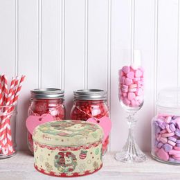 Storage Bottles Christmas Gift Packaging Tin Box Cookie Jar Candy Elk Packs Tinplate Biscuit Containers