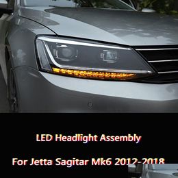 Car Headlights Car Headlights Led Daytime Running Light Drl Lighting Accessories For Jetta Sagitar Mk6 Dynamic Streamer Turn Signal Hi Dhegt