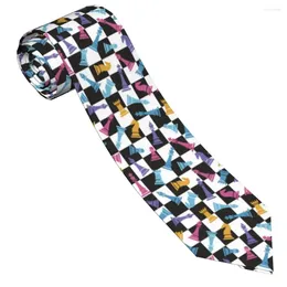 Bow Ties Chess Colourful Unisex Neckties Fashion Polyester 8 Cm Wide Neck Tie For Mens Suits Accessories Wedding Gift